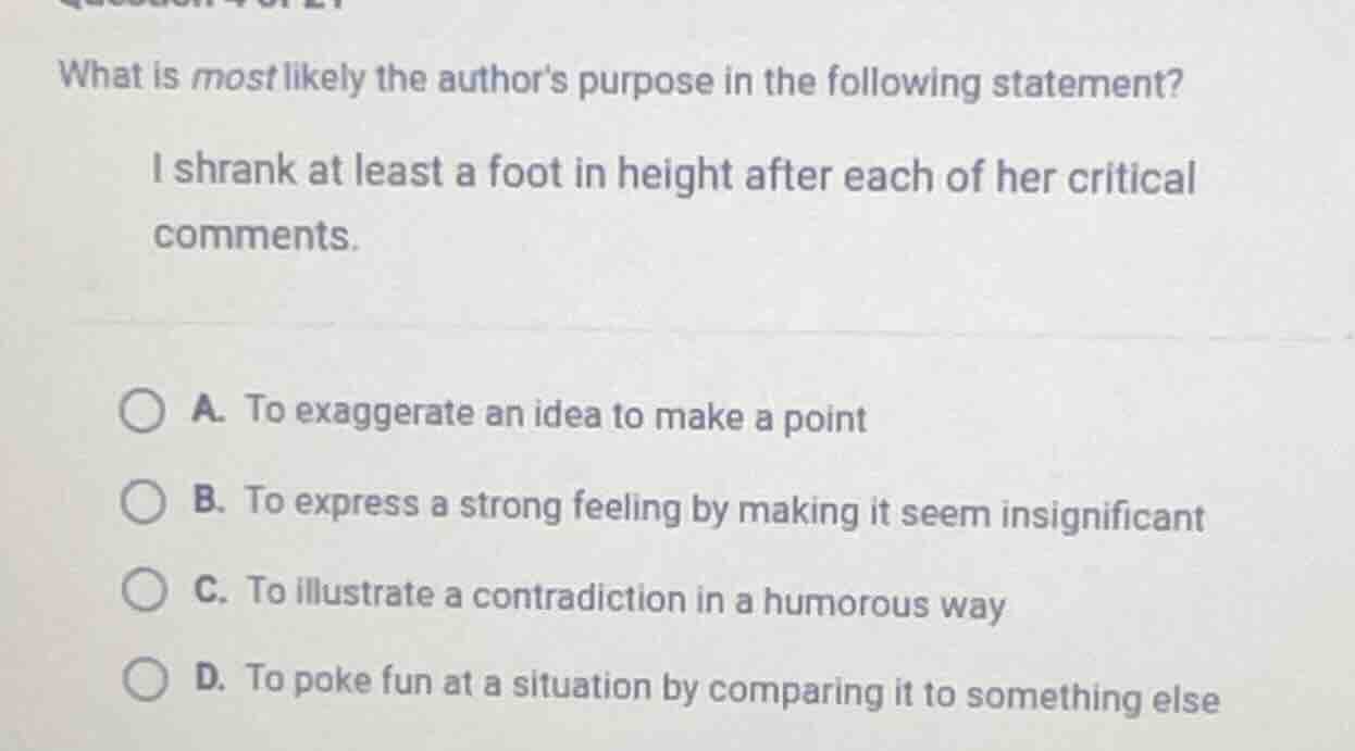 what is most likely the authors purpose in the following statement? i s…