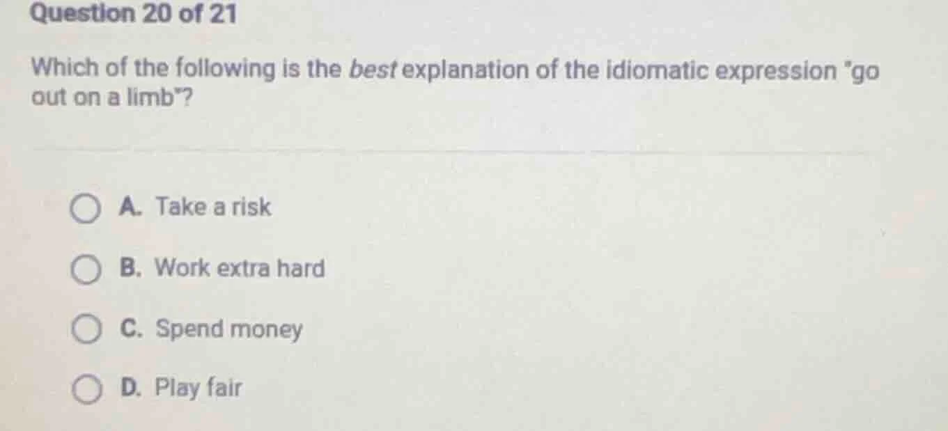 question 20 of 21 which of the following is the best explanation of the…