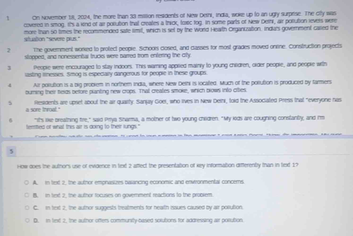 1 on november 18, 2024, the more than 30 million residents of new delhi…