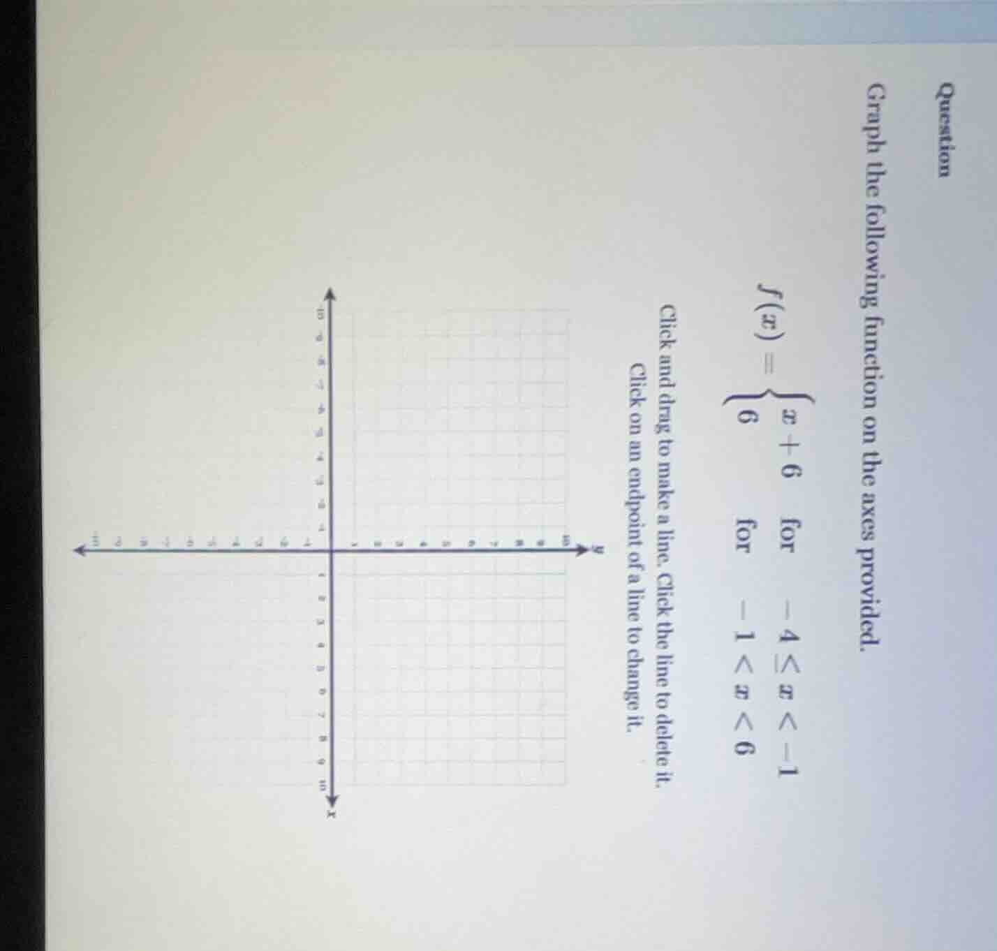 question graph the following function on the axes provided. $f(x) = \\b…