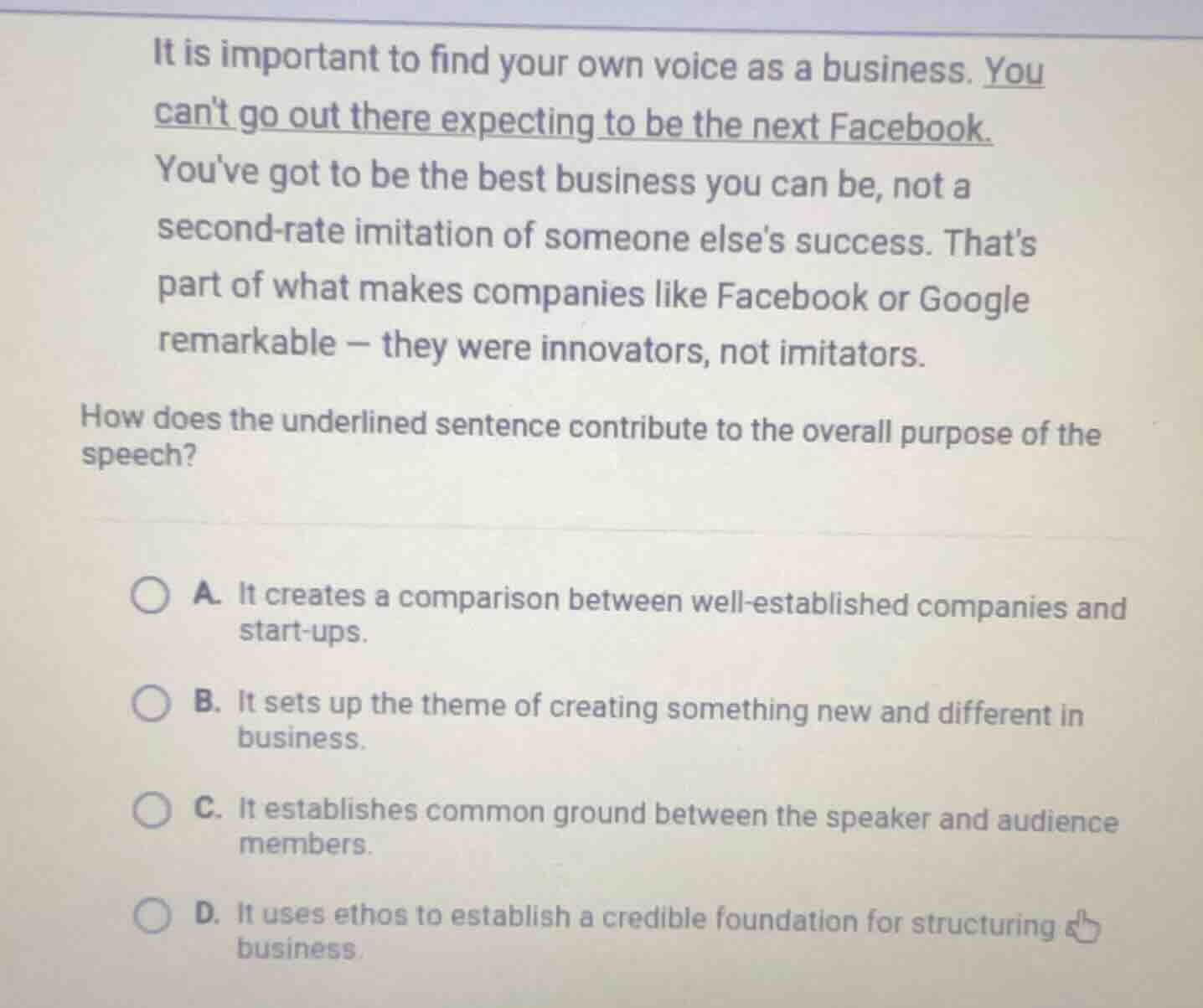 it is important to find your own voice as a business. you cant go out t…