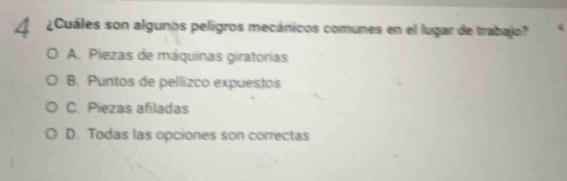 4 ¿cuáles son algunos peligros mecánicos comunes en el lugar de trabajo…