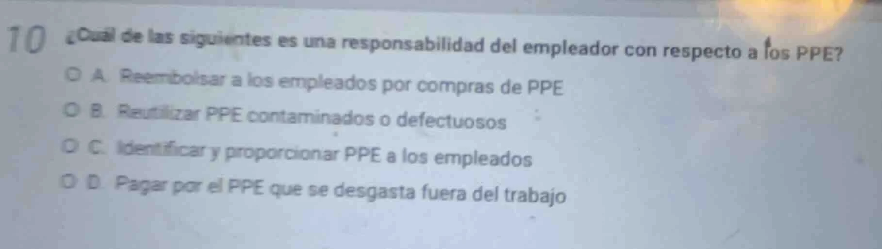 10 ¿cuál de las siguientes es una responsabilidad del empleador con res…