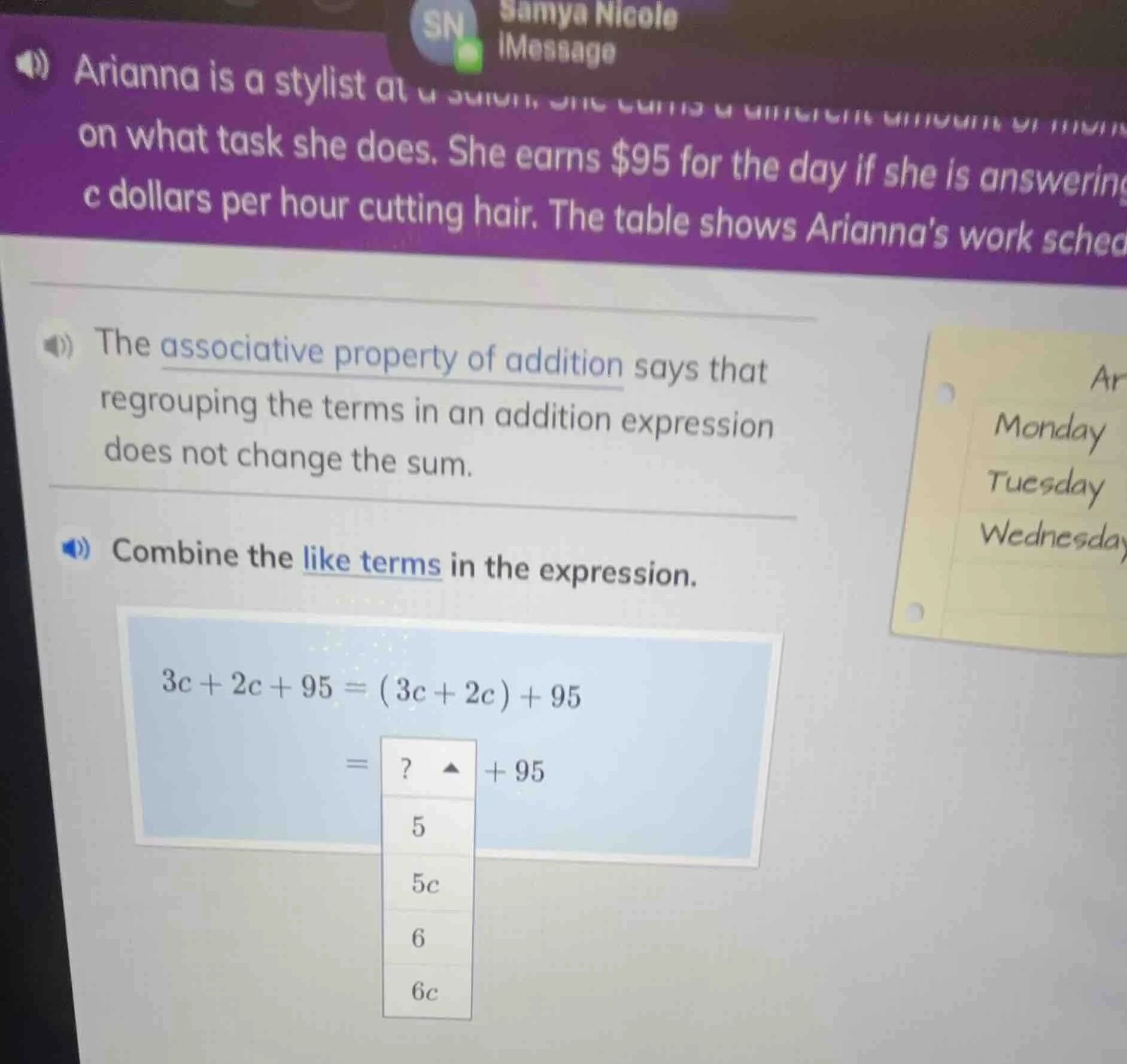 the associative property of addition says that regrouping the terms in …