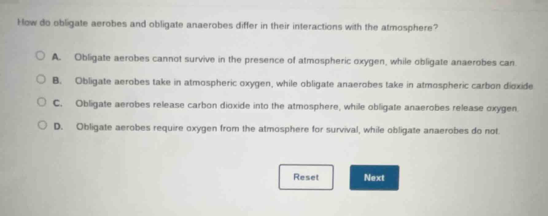 how do obligate aerobes and obligate anaerobes differ in their interact…