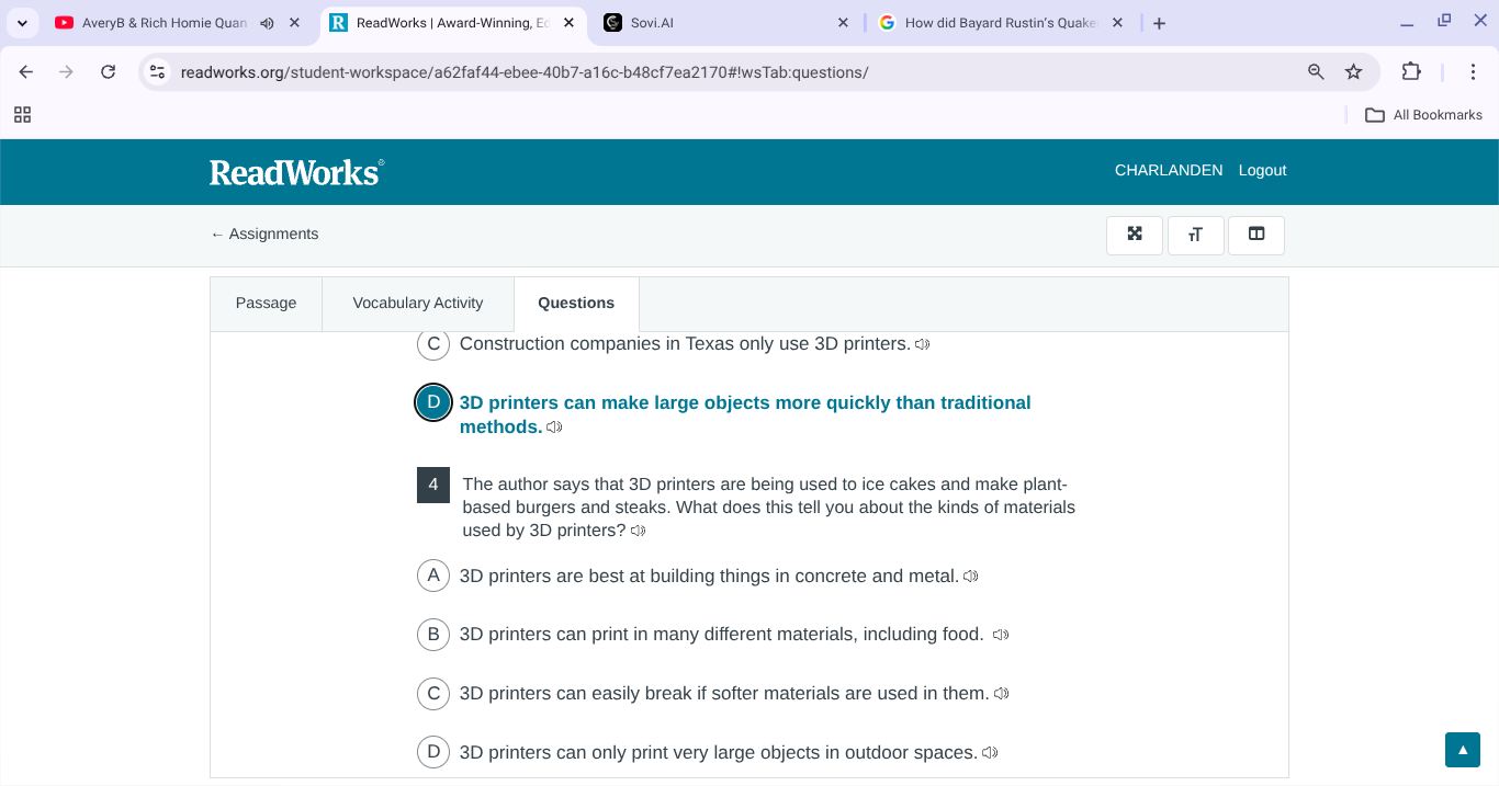 4 the author says that 3d printers are being used to ice cakes and make…