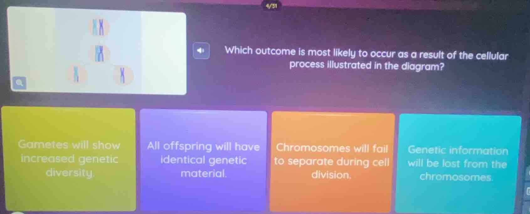 which outcome is most likely to occur as a result of the cellular proce…