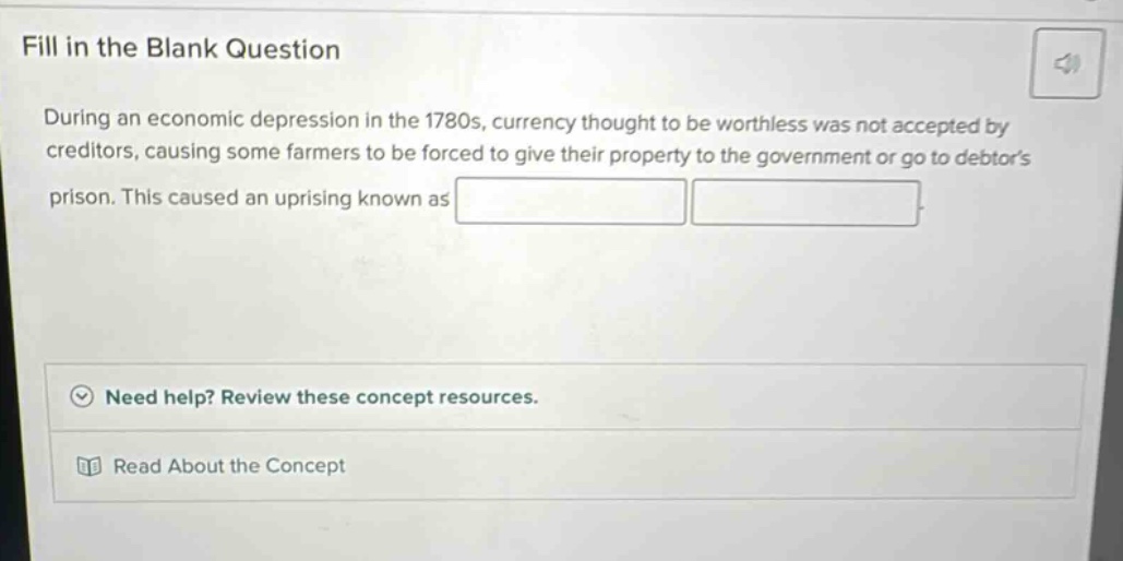 fill in the blank question during an economic depression in the 1780s, …