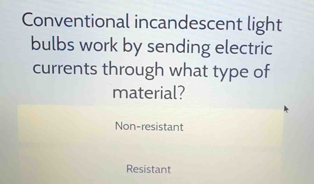 conventional incandescent light bulbs work by sending electric currents…
