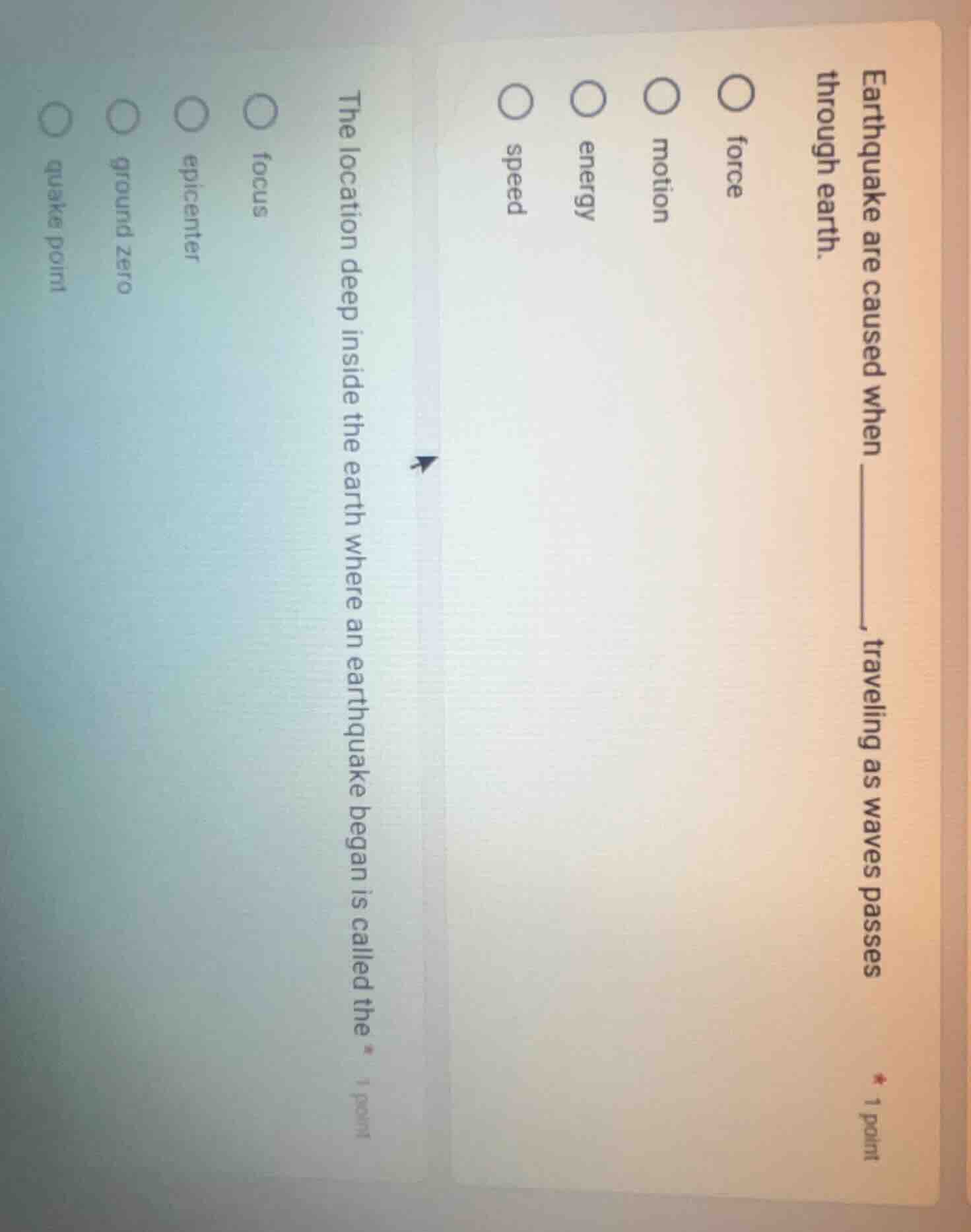 earthquake are caused when ______, traveling as waves passes through ea…