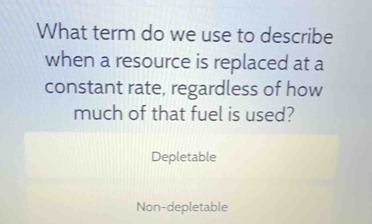 what term do we use to describe when a resource is replaced at a consta…