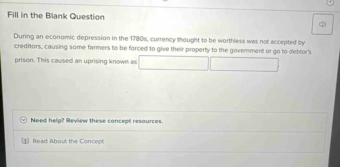 fill in the blank question during an economic depression in the 1780s, …