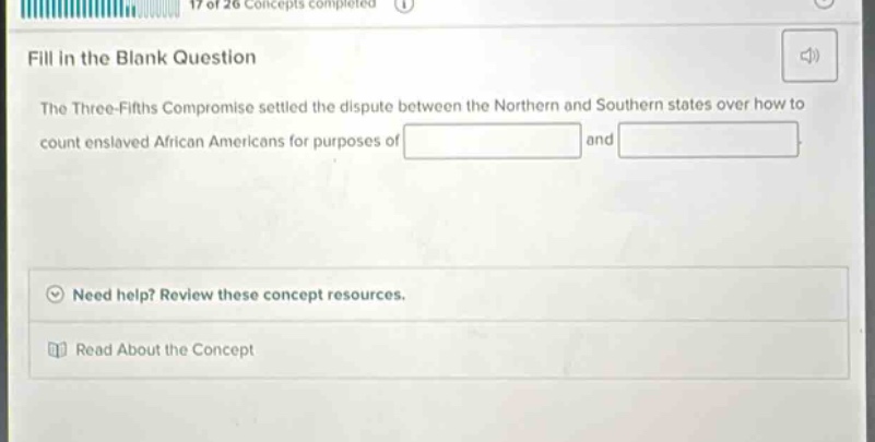 fill in the blank question the three - fifths compromise settled the di…