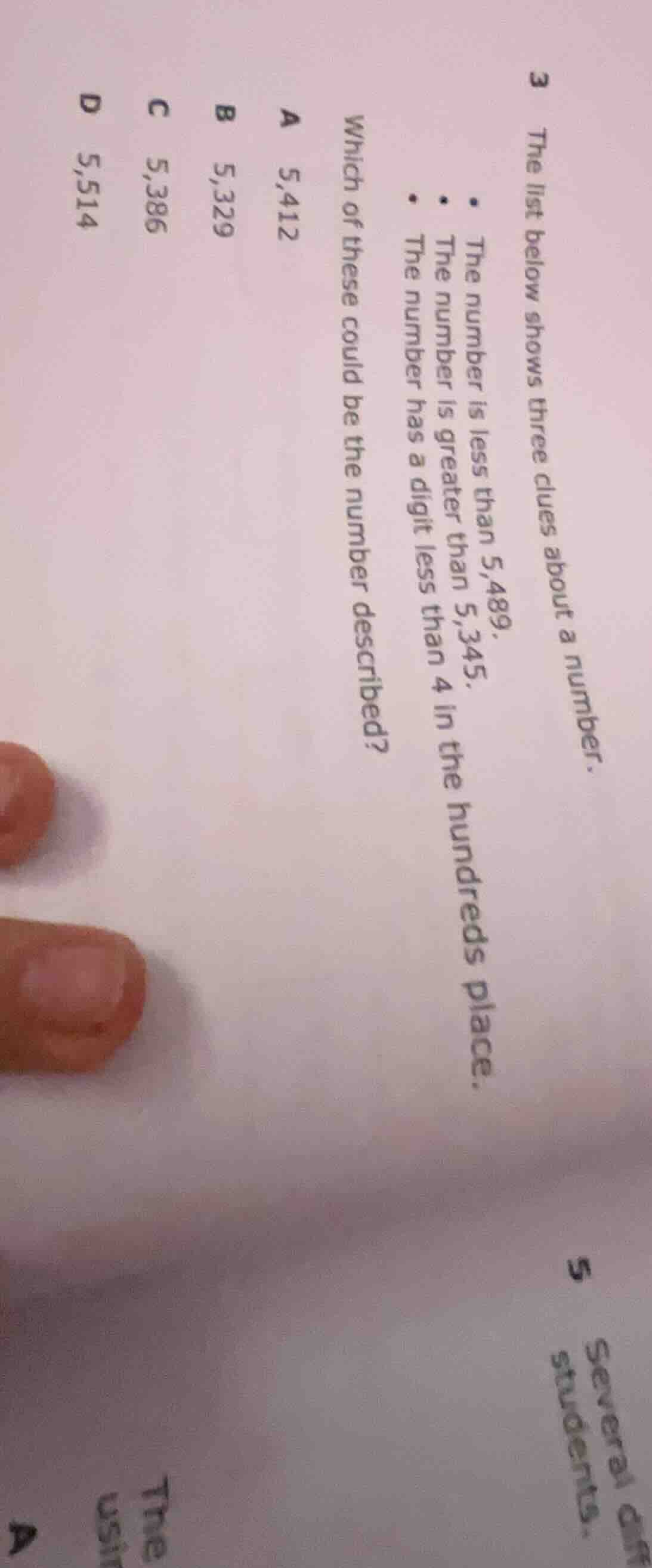 3 the list below shows three clues about a number. - the number is less…