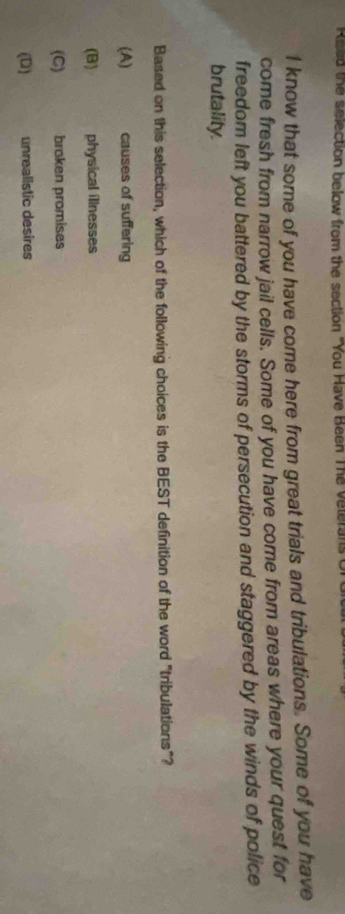 i know that some of you have come here from great trials and tribulatio…