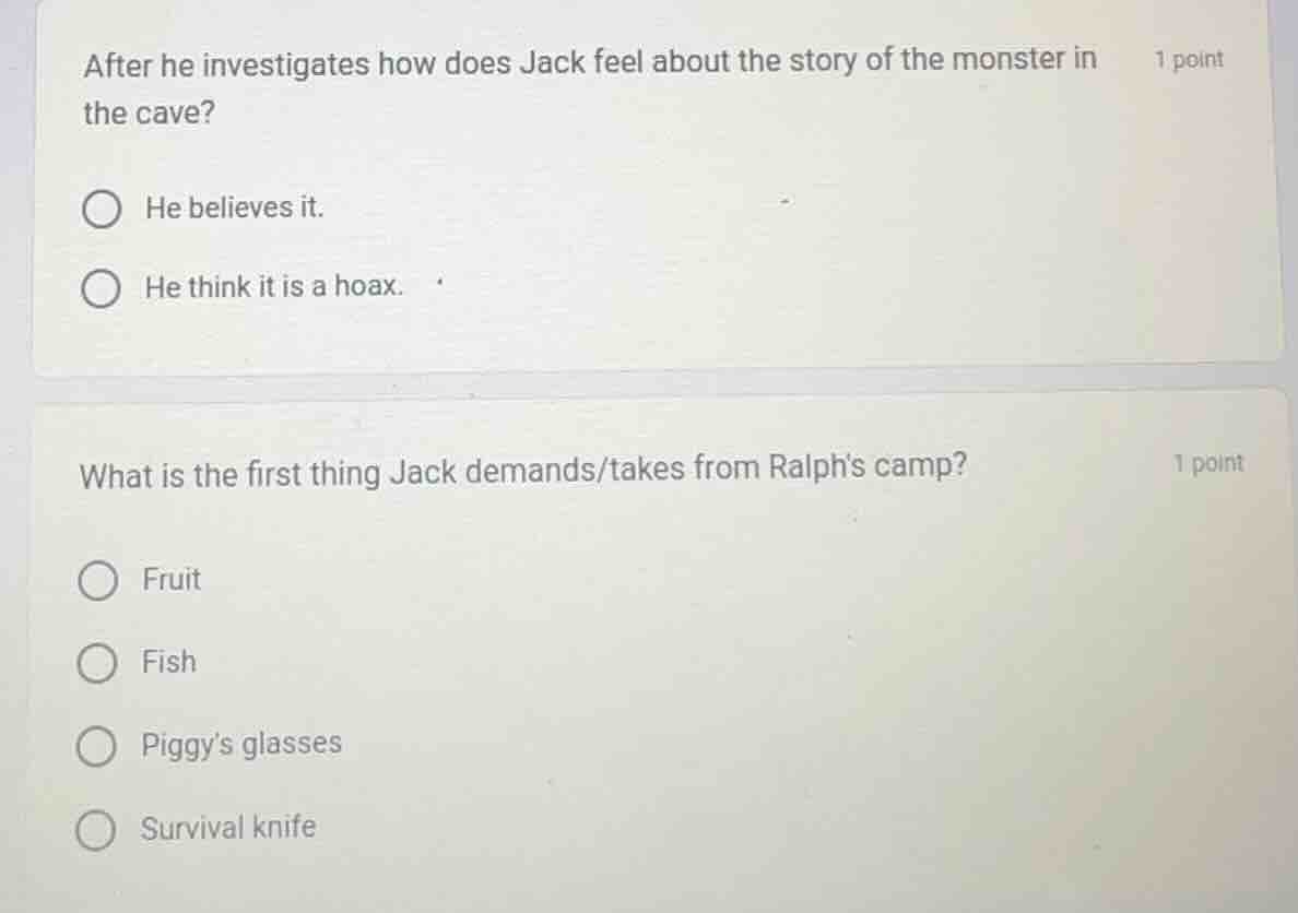 after he investigates how does jack feel about the story of the monster…