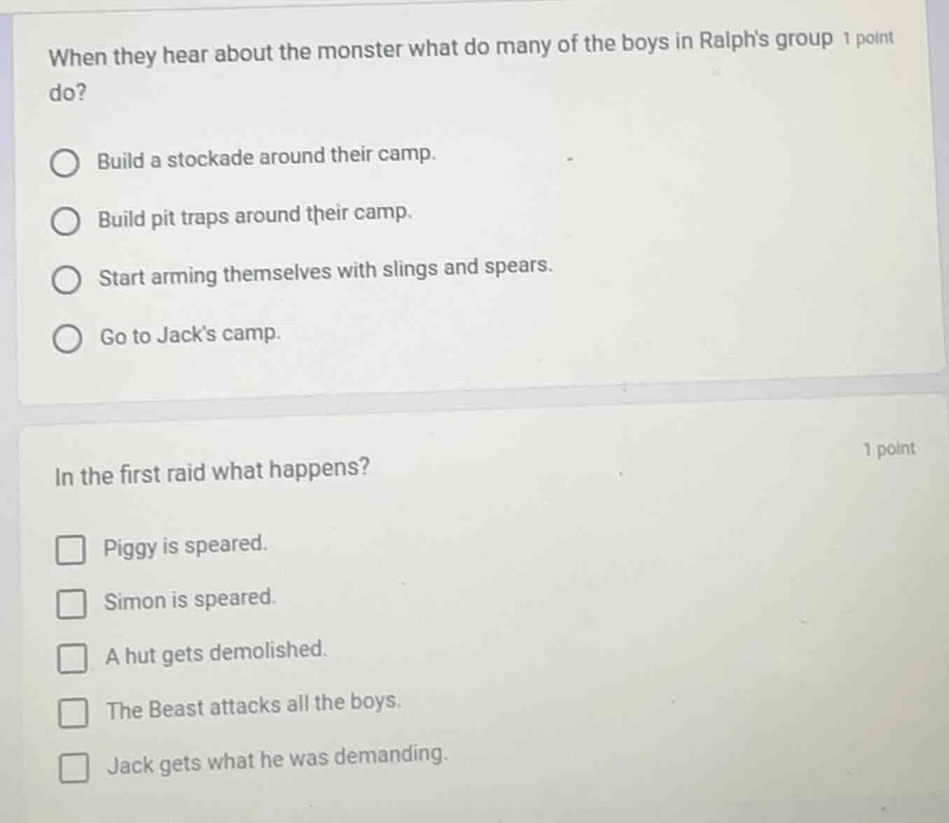 when they hear about the monster what do many of the boys in ralphs gro…