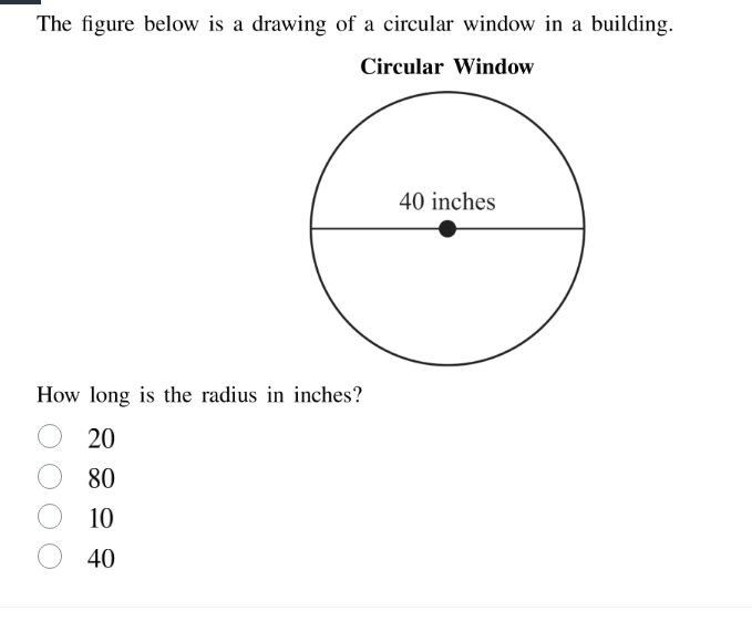 the figure below is a drawing of a circular window in a building. circu…
