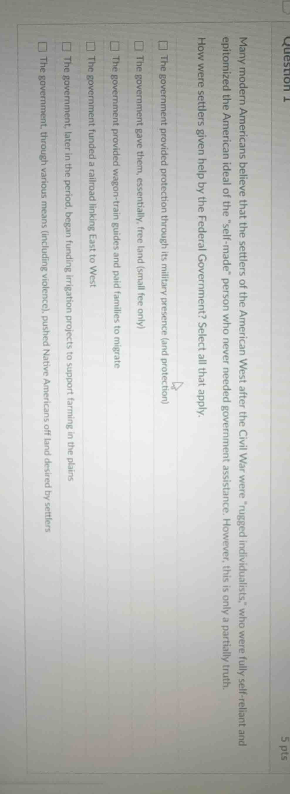 many modern americans believe that the settlers of the american west af…