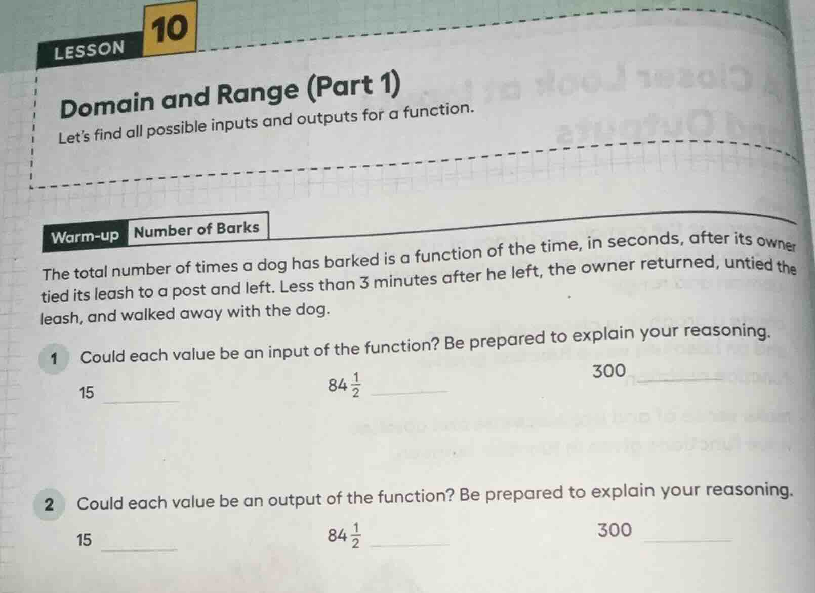lesson 10 domain and range (part 1) let’s find all possible inputs and …