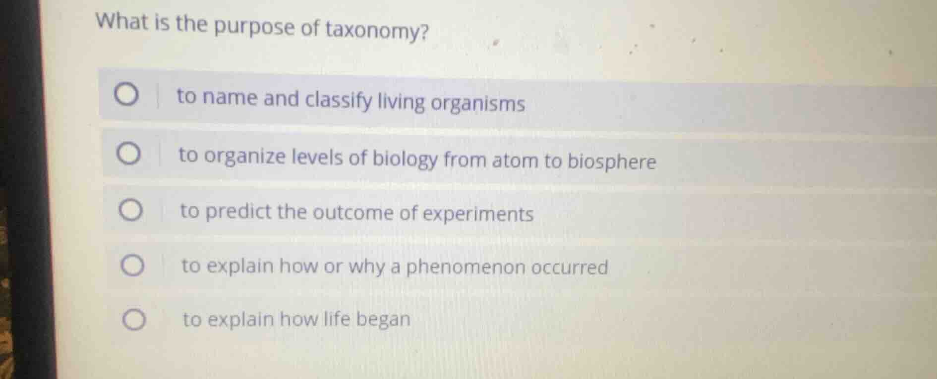 what is the purpose of taxonomy? to name and classify living organisms …