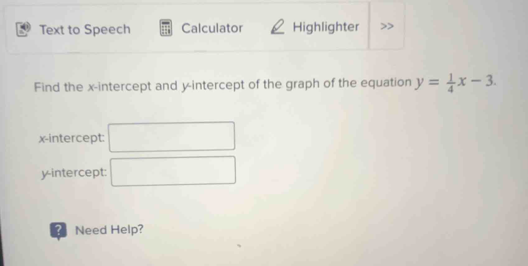 find the x-intercept and y-intercept of the graph of the equation $y = …