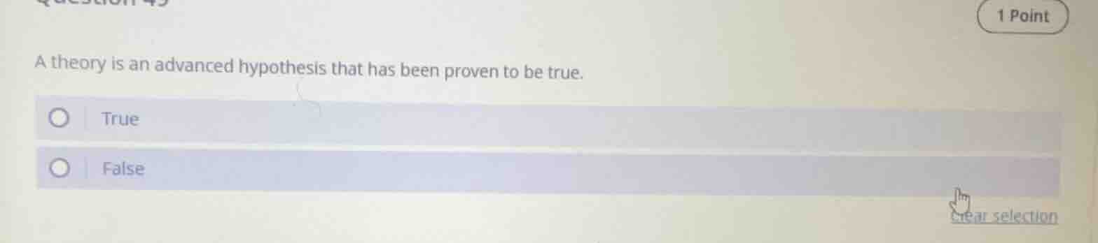 a theory is an advanced hypothesis that has been proven to be true. tru…