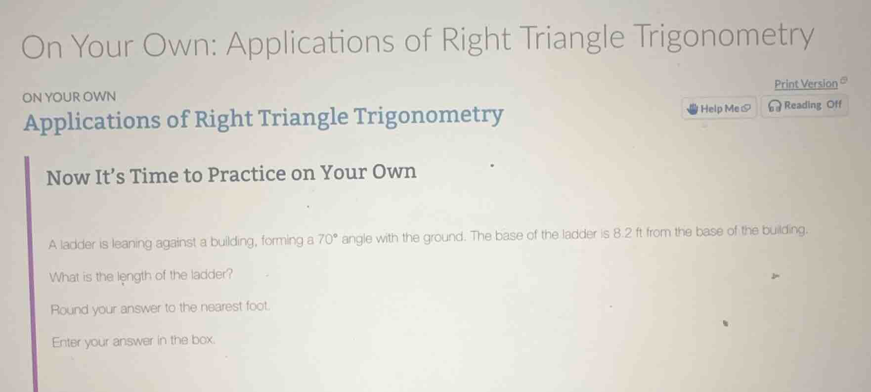 on your own: applications of right triangle trigonometry on your own ap…