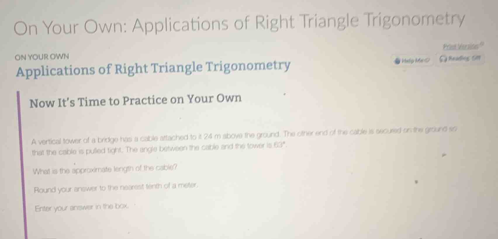 on your own: applications of right triangle trigonometry on your own ap…