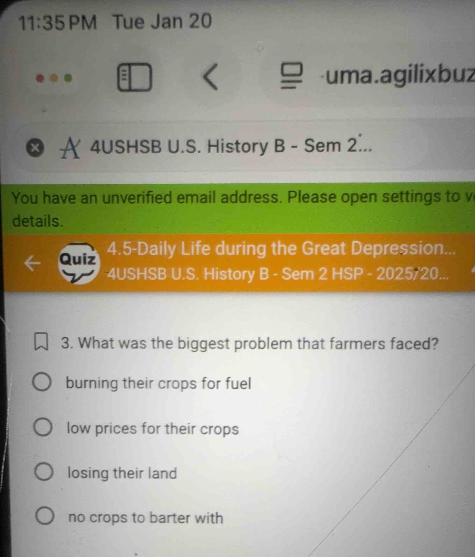 3. what was the biggest problem that farmers faced? - burning their cro…