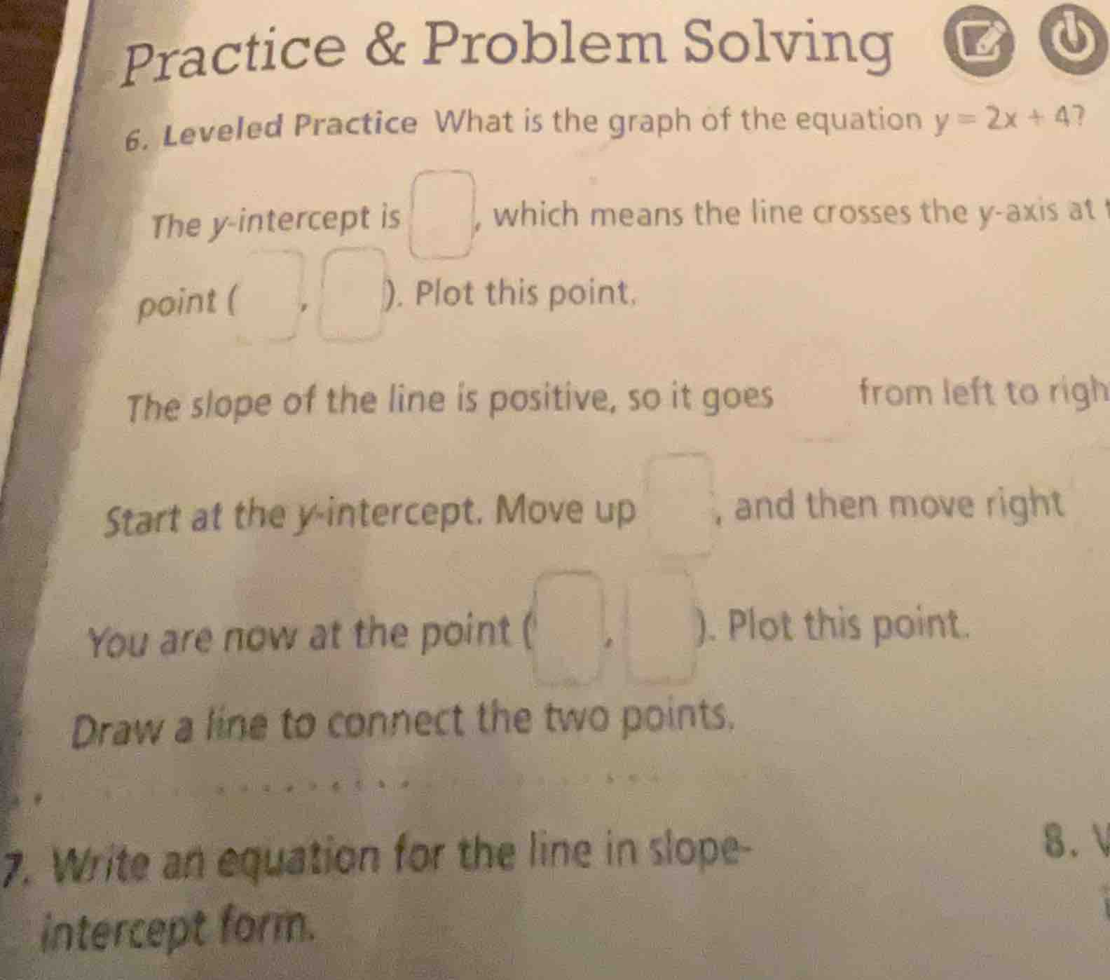 practice & problem solving 6. leveled practice what is the graph of the…