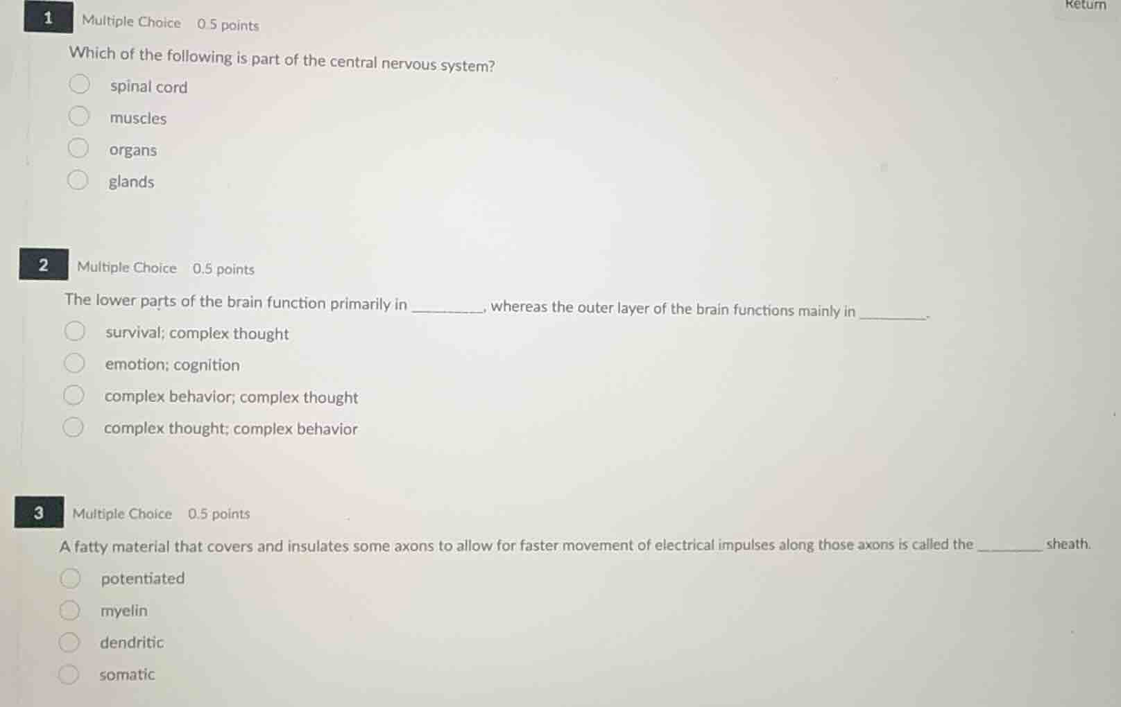 1 multiple choice 0.5 points which of the following is part of the cent…