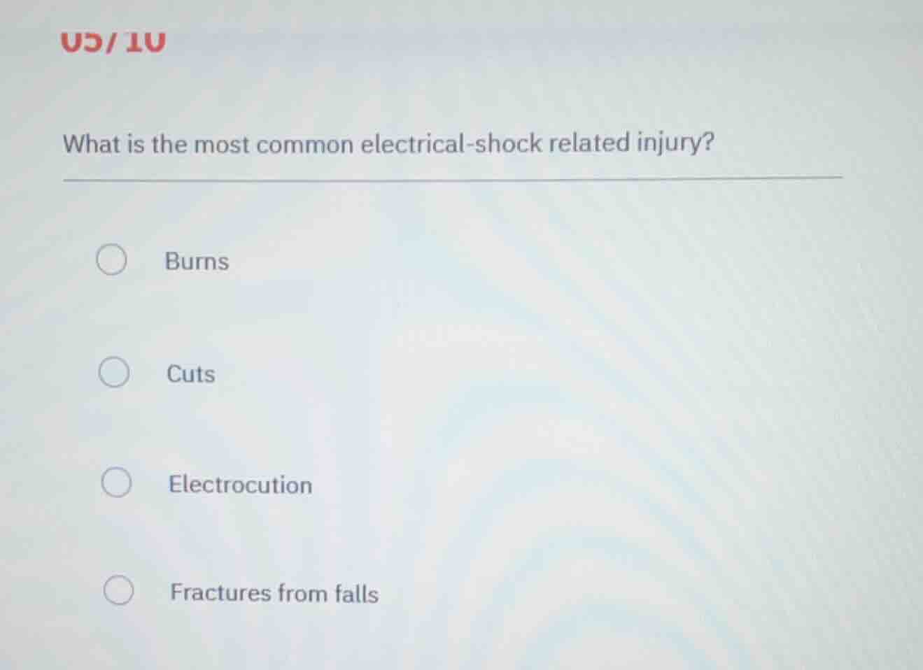 what is the most common electrical - shock related injury? burns cuts e…