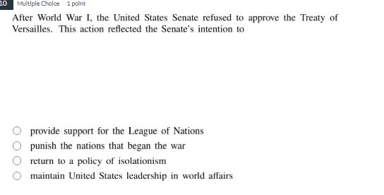 after world war i, the united states senate refused to approve the trea…