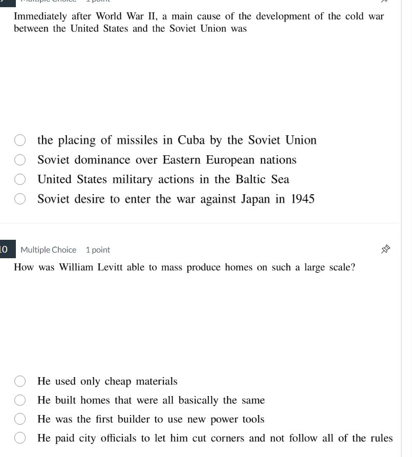 immediately after world war ii, a main cause of the development of the …