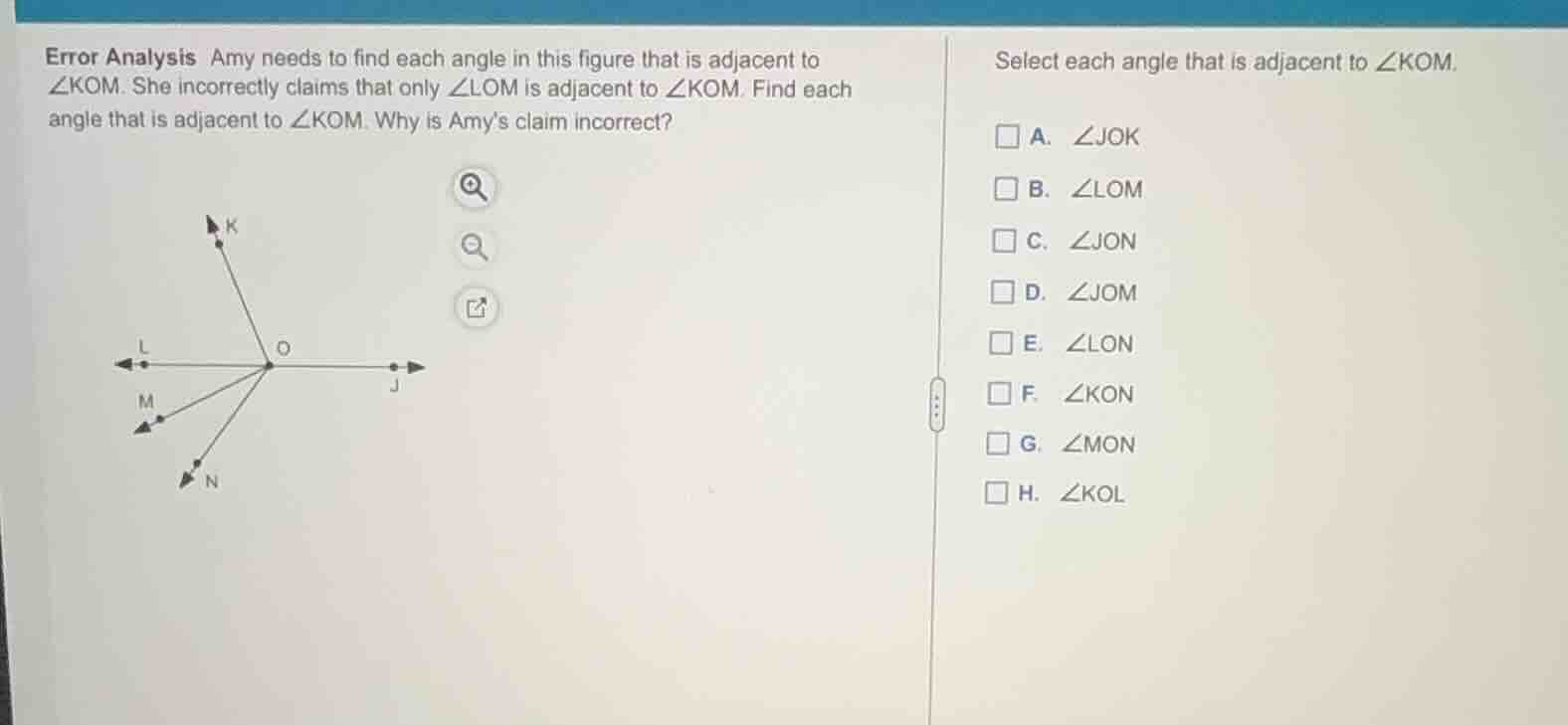 error analysis amy needs to find each angle in this figure that is adja…