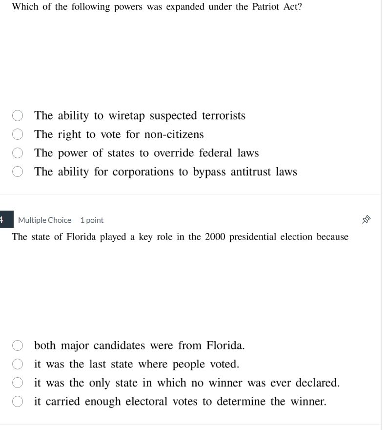 which of the following powers was expanded under the patriot act? the a…