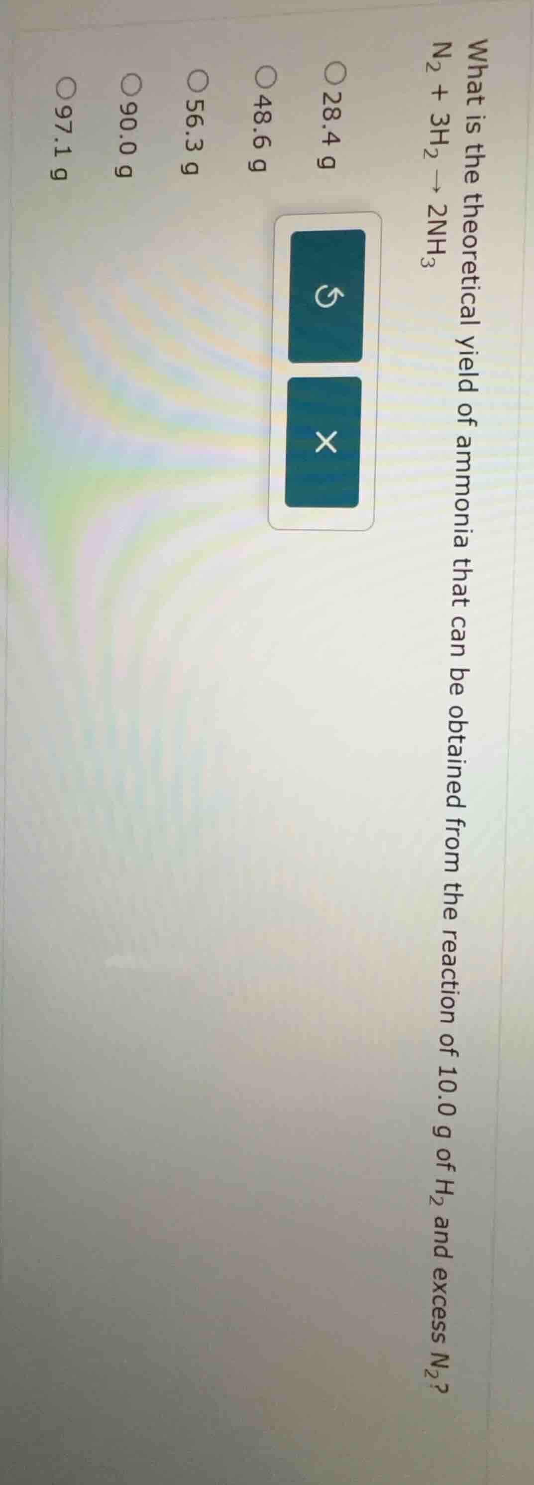 what is the theoretical yield of ammonia that can be obtained from the …