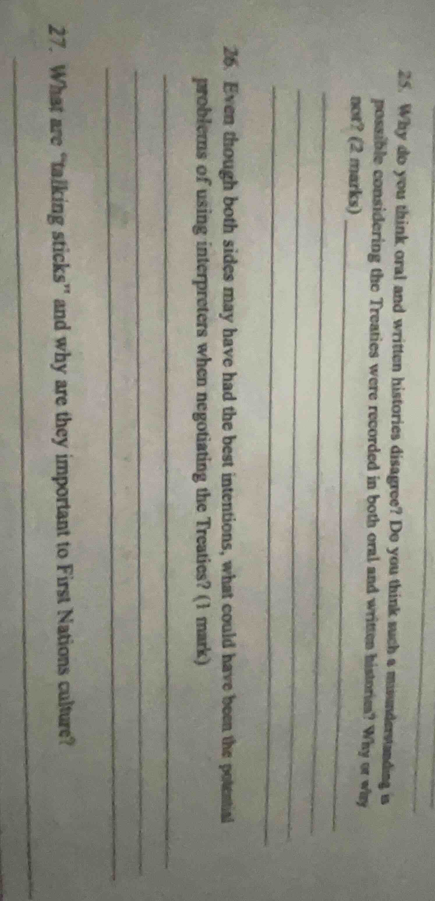 25. why do you think oral and written histories disagree? do you think …