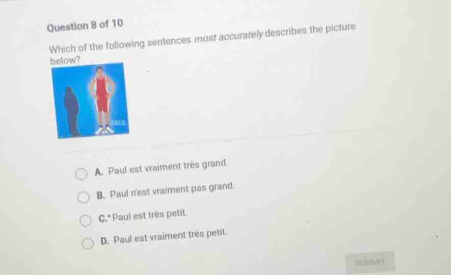 question 8 of 10 which of the following sentences most accurately descr…