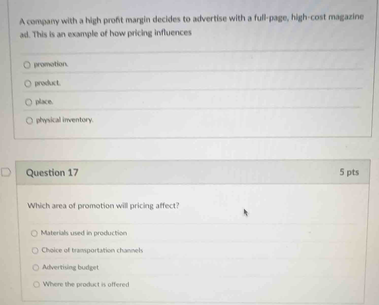 a company with a high profit margin decides to advertise with a full - …