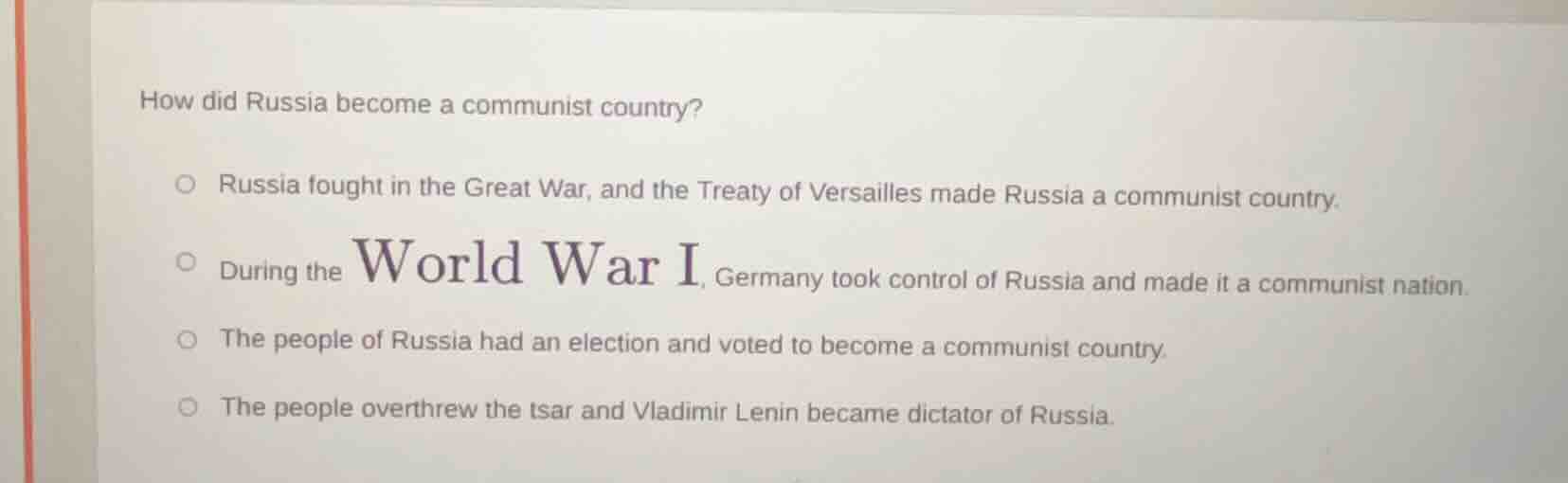 how did russia become a communist country? russia fought in the great w…