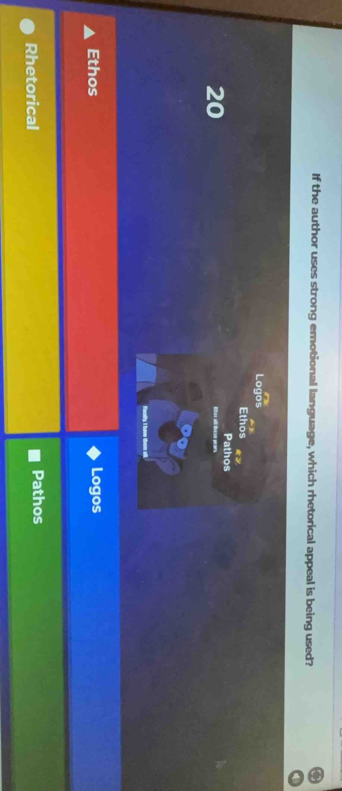 if the author uses strong emotional language, which rhetorical appeal i…