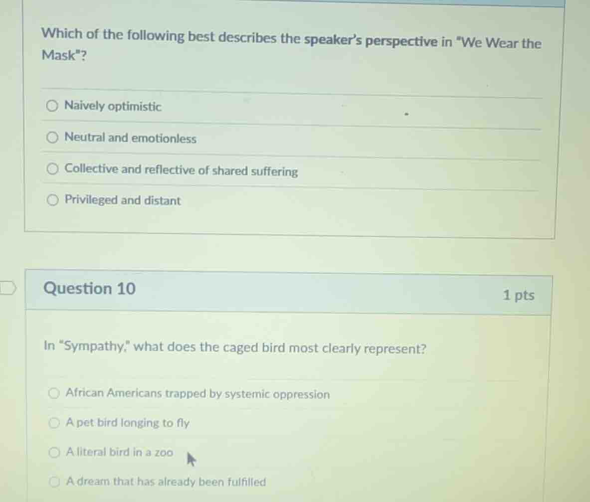 which of the following best describes the speaker’s perspective in “we …