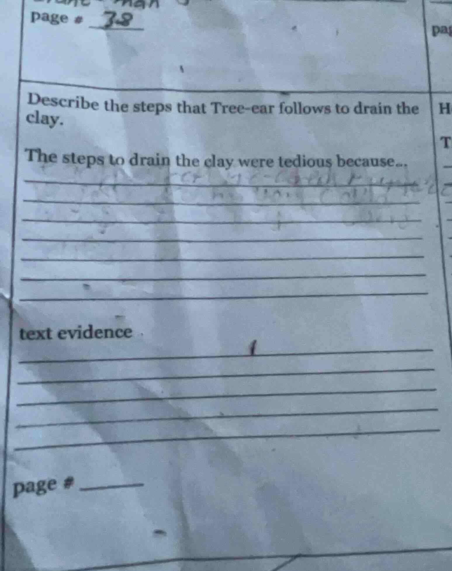page # 38 describe the steps that tree - ear follows to drain the clay.…