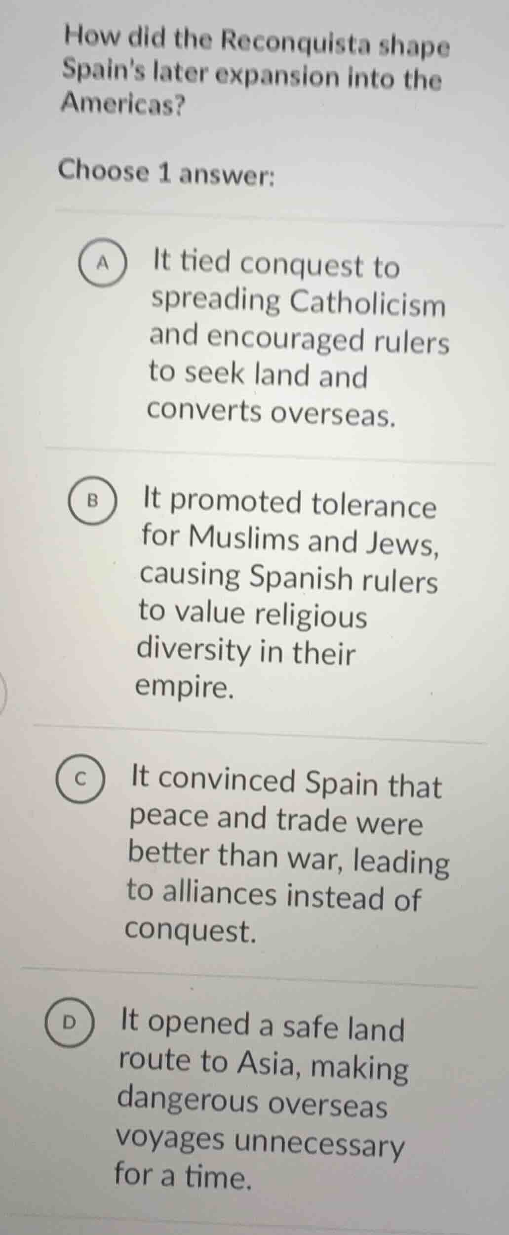 how did the reconquista shape spains later expansion into the americas?…