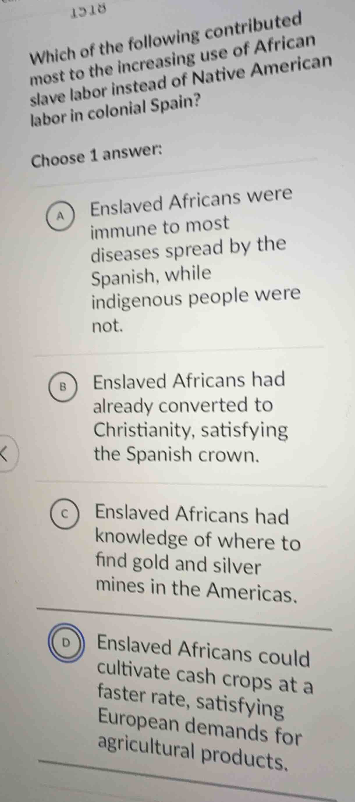 which of the following contributed most to the increasing use of africa…
