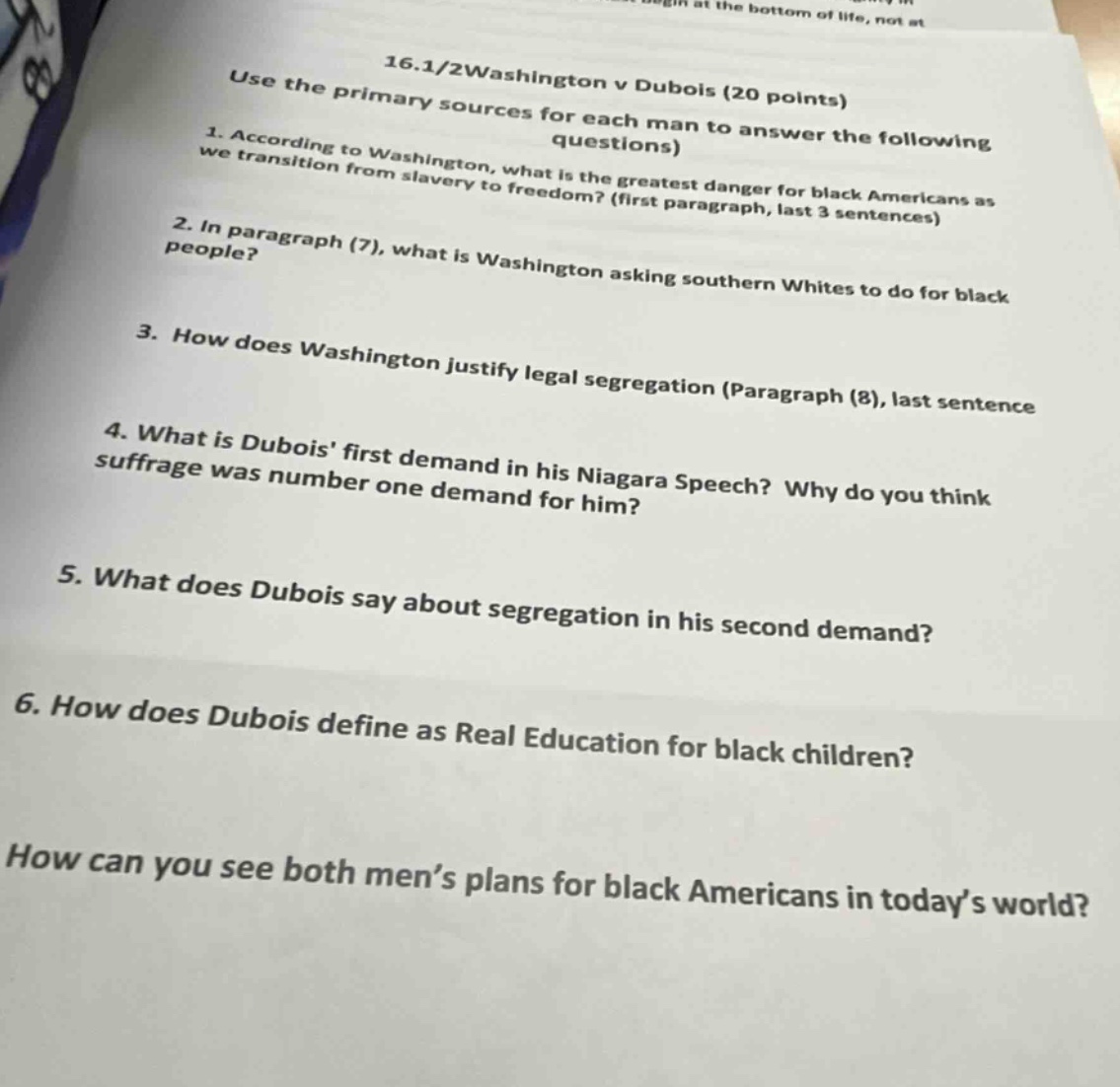 16.1/2washington v dubois (20 points) use the primary sources for each …