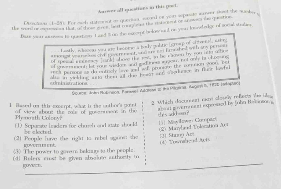 answer all questions in this part. directions (1–28): for each statemen…