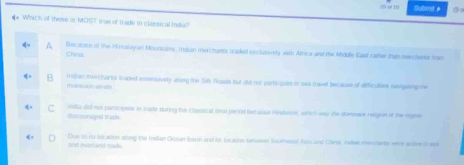 which of these is most true of trade in classical india? a because of t…
